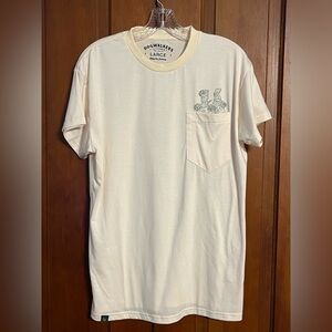 Dogwalkers Cannabis Pre-Rolls 100% Cotton Pocket T-Shirt Sz Large Cream Unisex